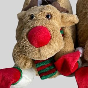 Reindeer Christmas Slippers Womens 5-6